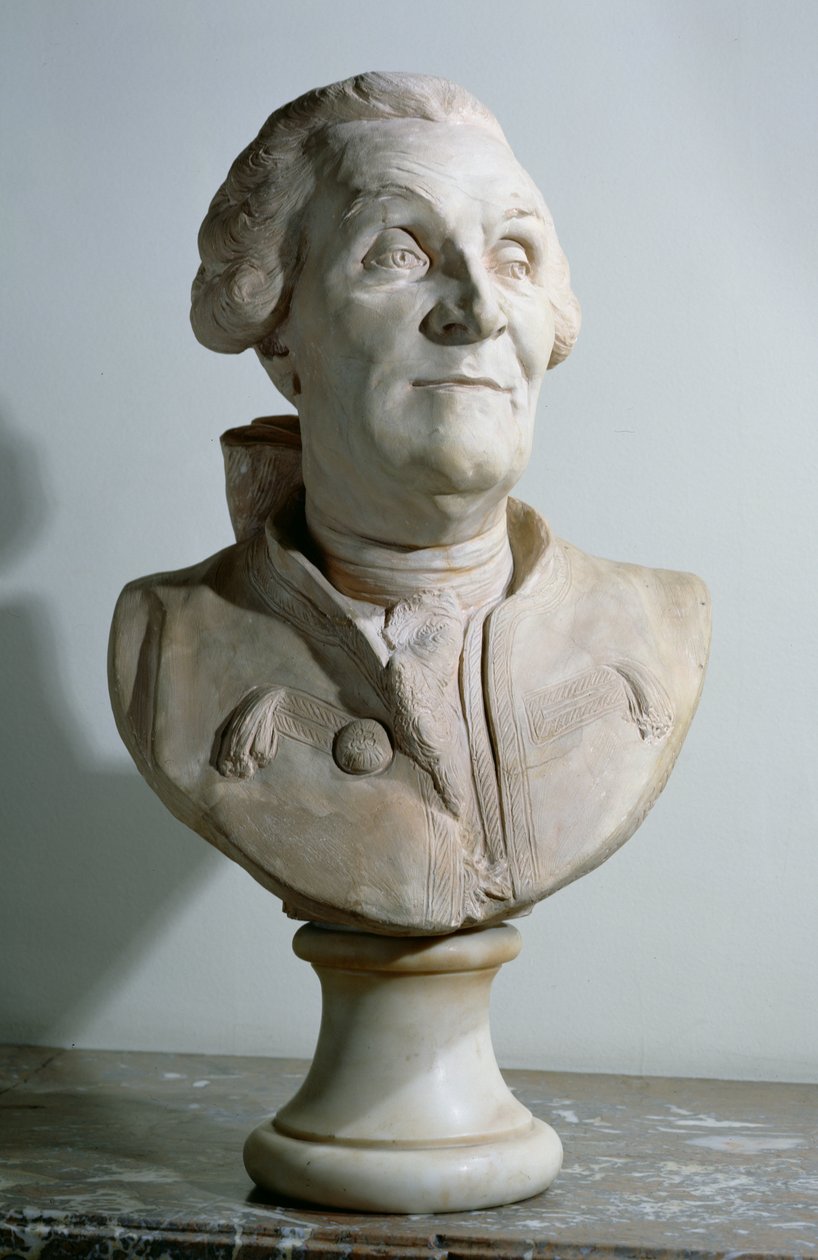 Buste af Charles Marie de La Condamine (1701-74) af J.B.C dHuet