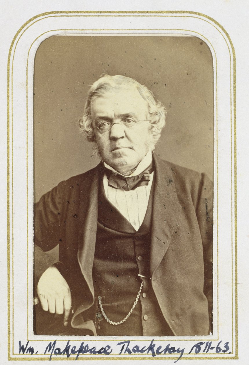 Portræt af William Makepeace Thackeray (1811-63) (albumin print) af J.C. Watkins