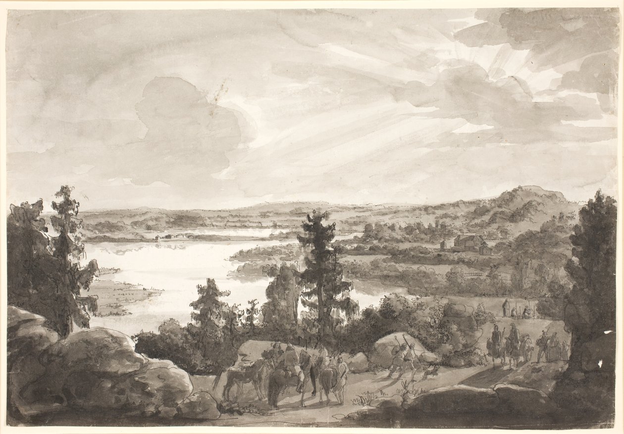 Udsigt over en sø, Norge af Johan Christian Dahl