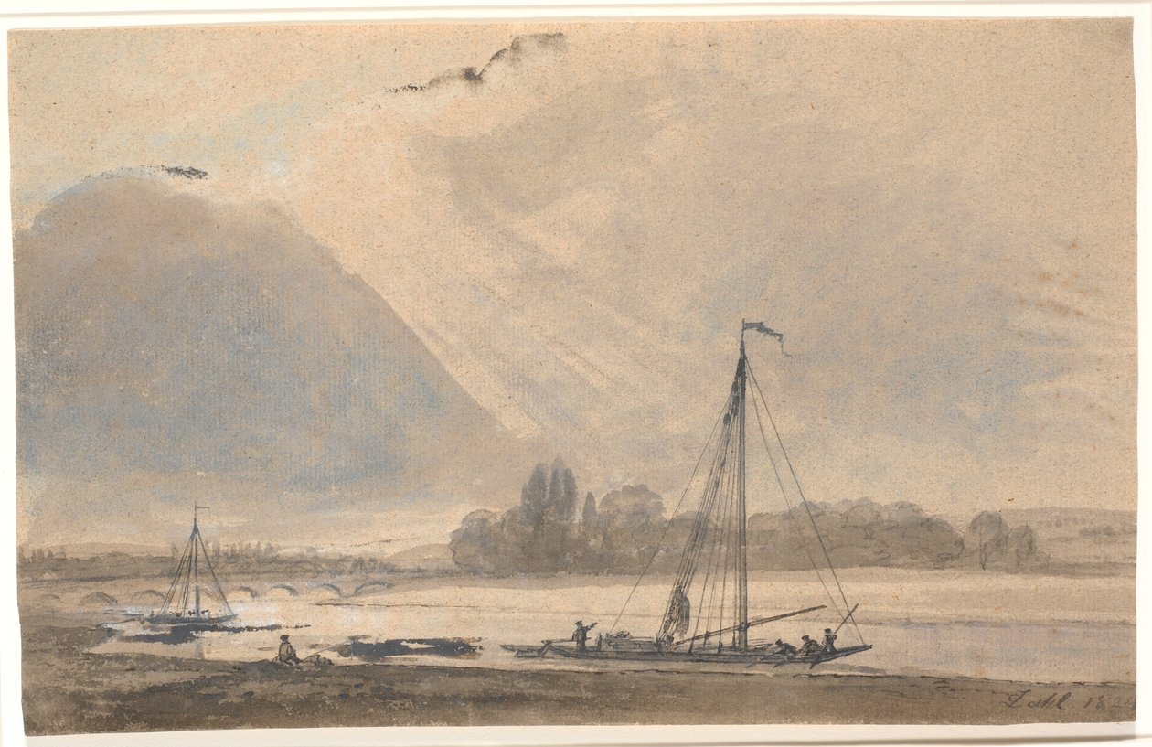Udsigt over Elben nær Dresden af Johan Christian Dahl