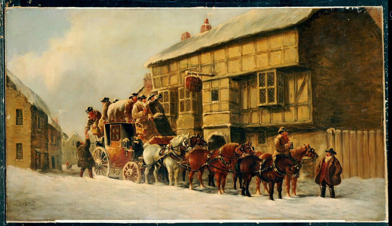 Udenfor George Inn, 1879 af J.C. Maggs