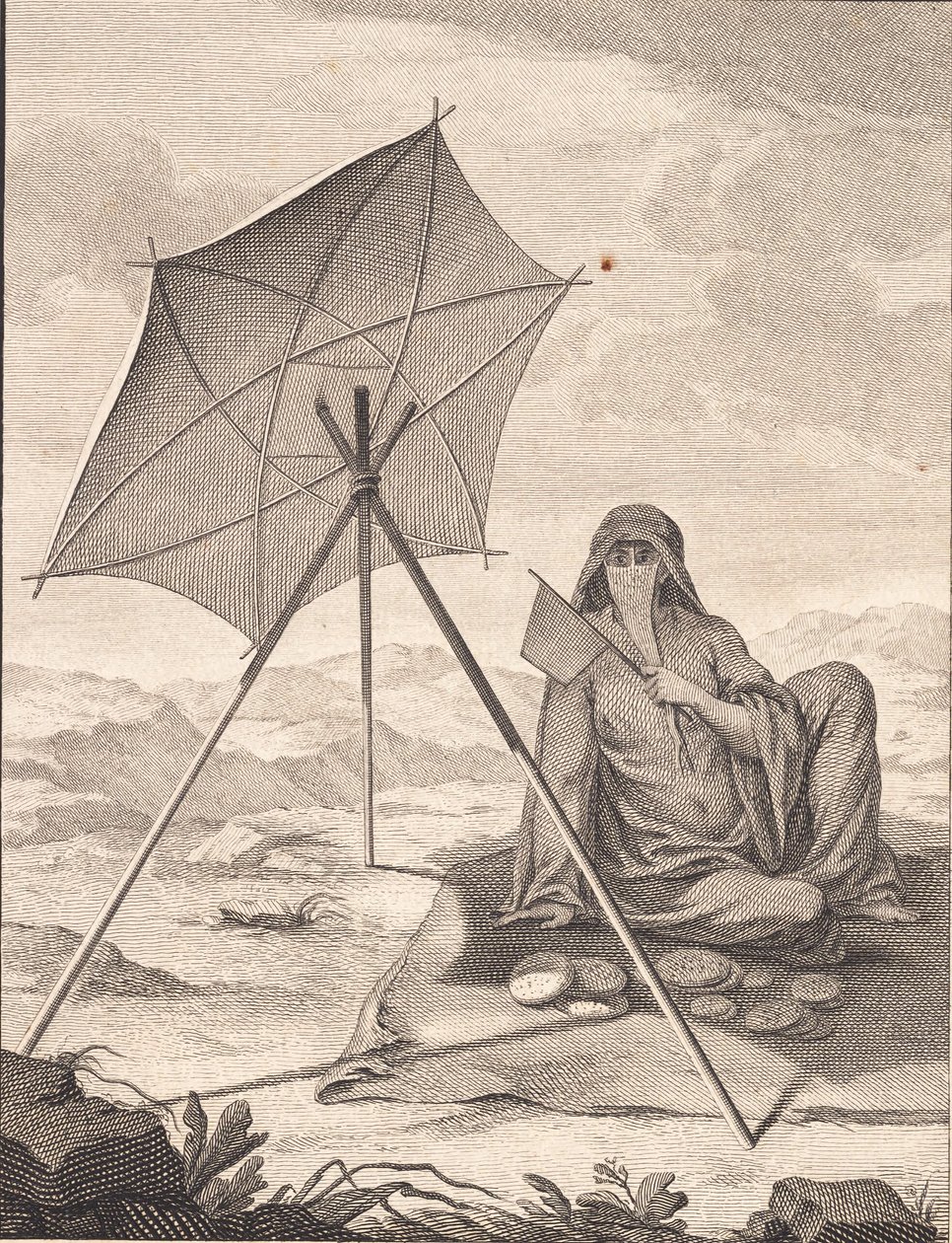 En arabisk kvinde, der sælger brød af J.F. Clemens