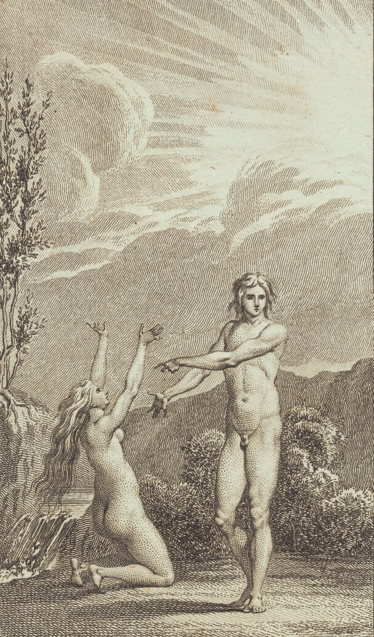 Illustration til Ewalds "Adam og Eva". II af J.F. Clemens