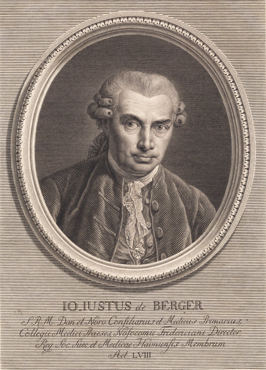 Portræt af læge Johan von Berger af J.F. Clemens