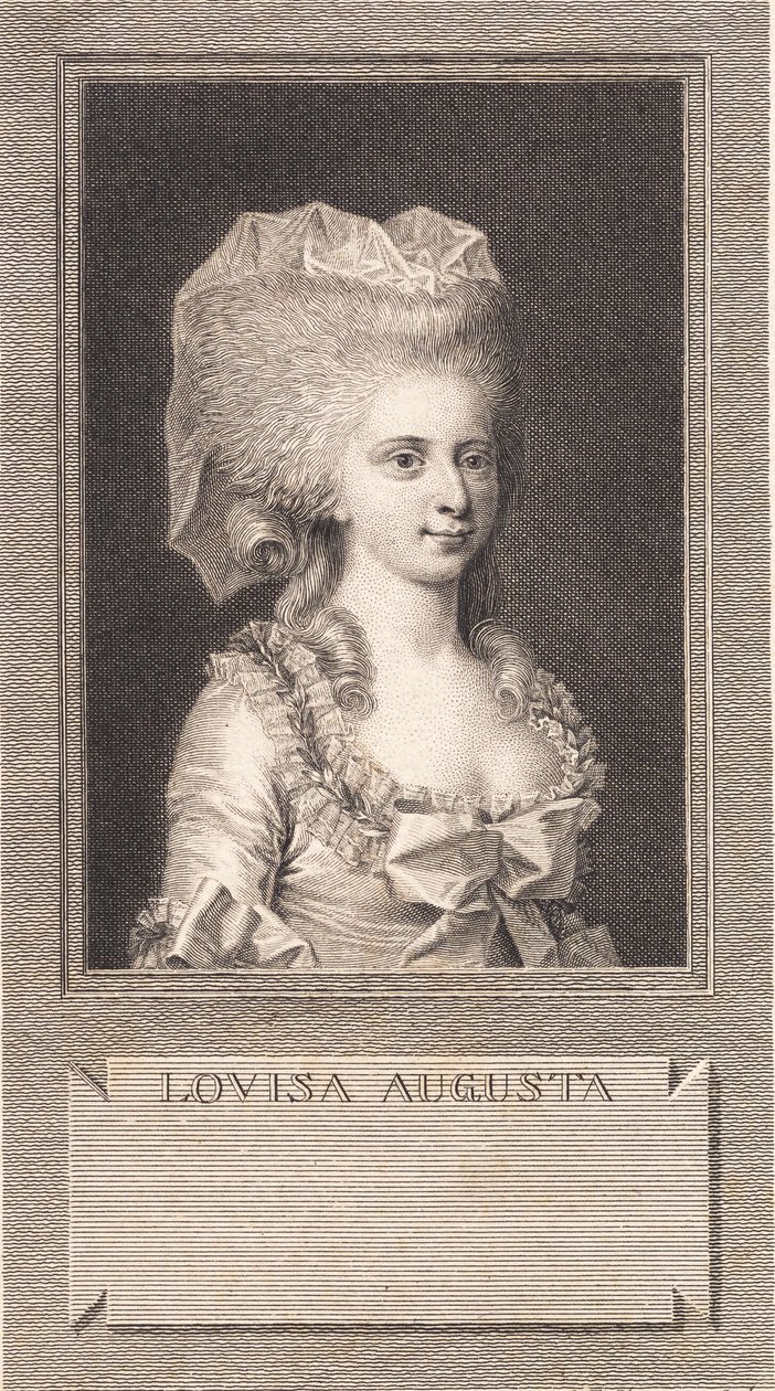 Portræt af prinsesse Louise Augusta af J.F. Clemens
