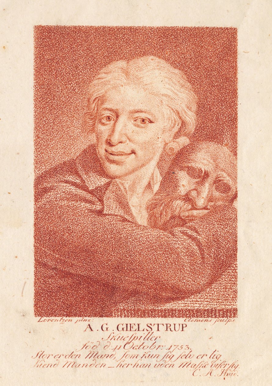 Skuespilleren Adam Gottlob Gielstrup (1753-1830) af J.F. Clemens