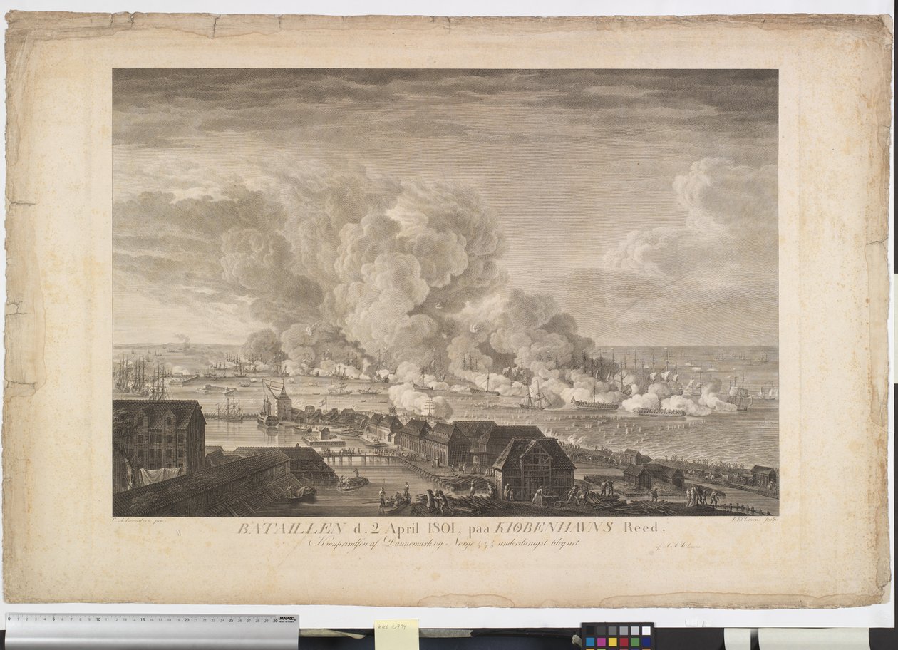 Slaget ved Reden den 2. april 1801 af J.F. Clemens