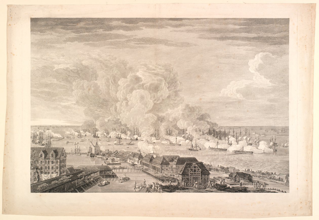 Slaget ved Reden den 2. april 1801 af J.F. Clemens