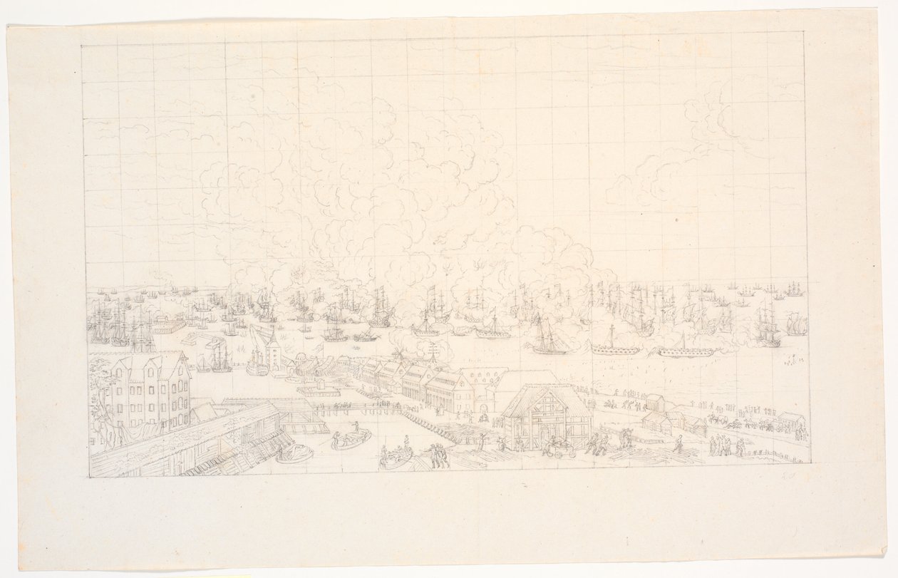 Slaget på Reden 2. april 1801 af J.F. Clemens