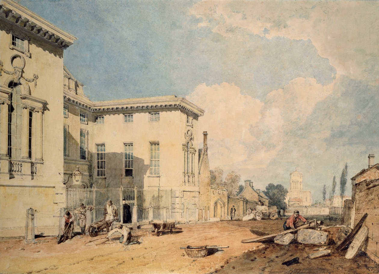 Udsigt over Worcester College, 1803-1804 af Joseph Mallord William Turner