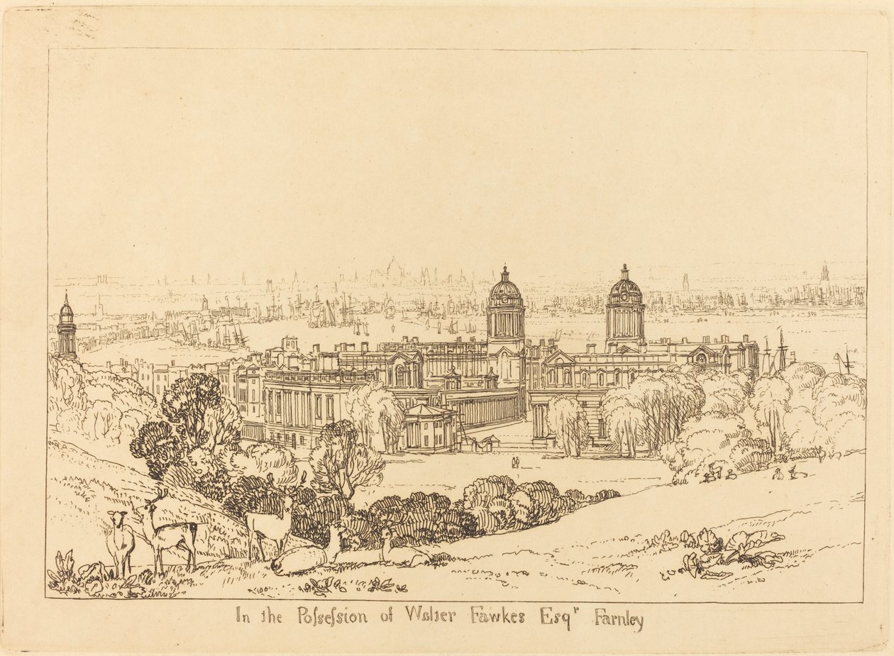 London fra Greenwich, udgivet 1811. af Joseph Mallord William Turner