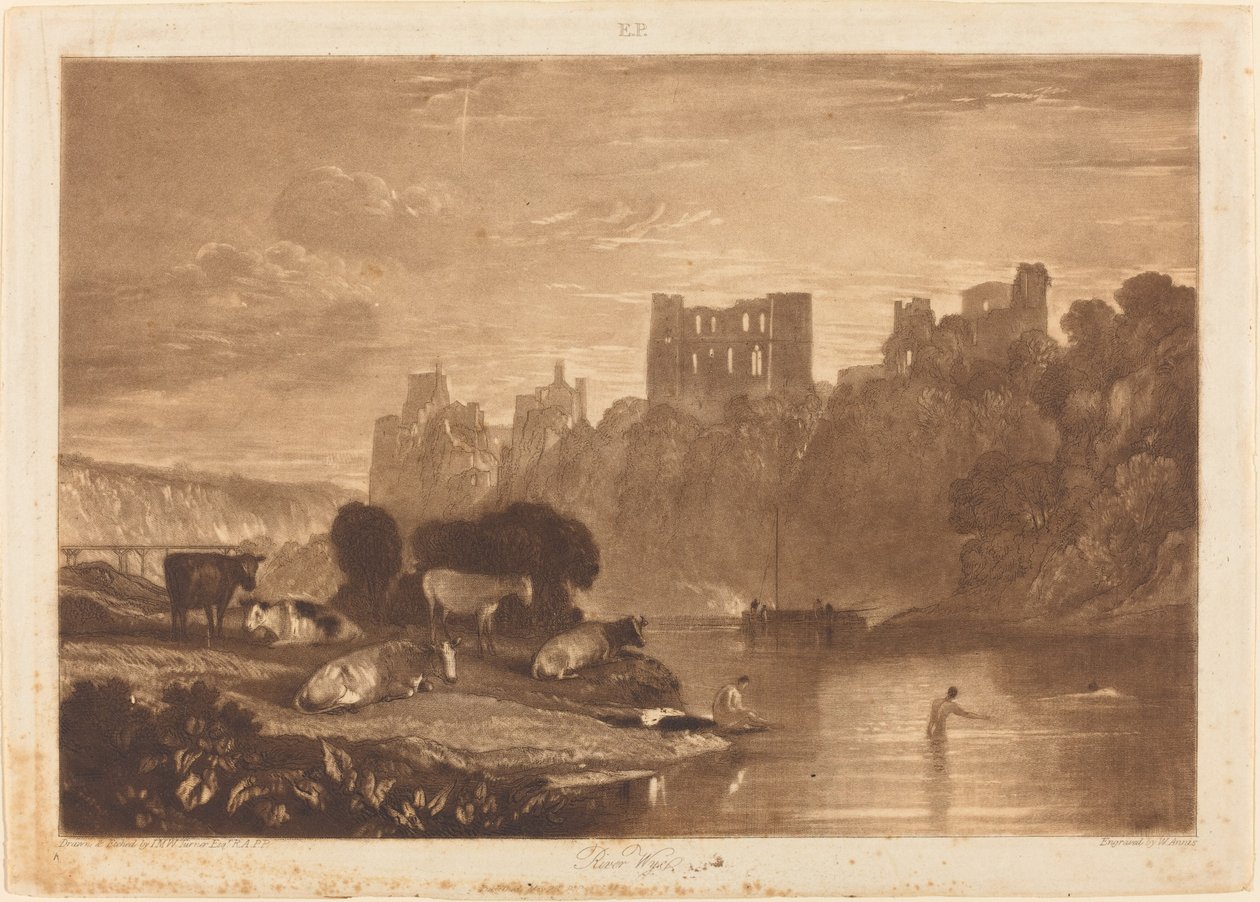 River Wye, udgivet 1812. af Joseph Mallord William Turner