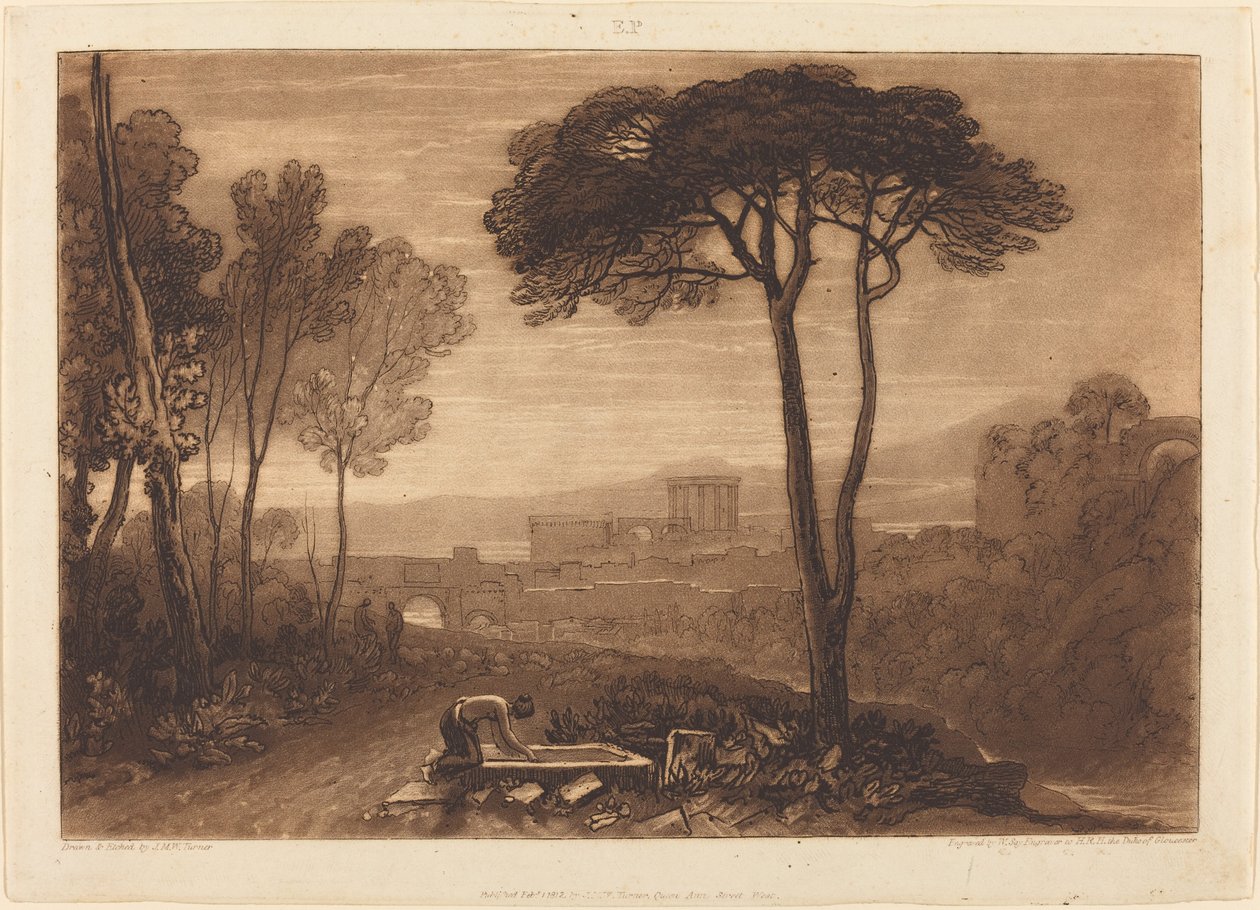 Scene i Campagna, 1812. af Joseph Mallord William Turner