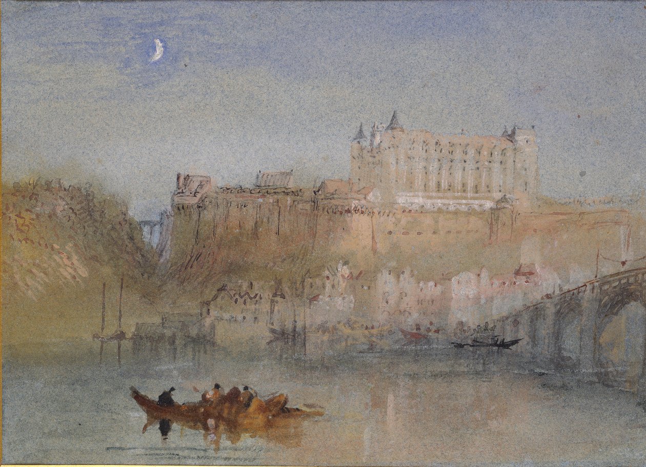 Broen og slottet i Amboise, c1830 af Joseph Mallord William Turner