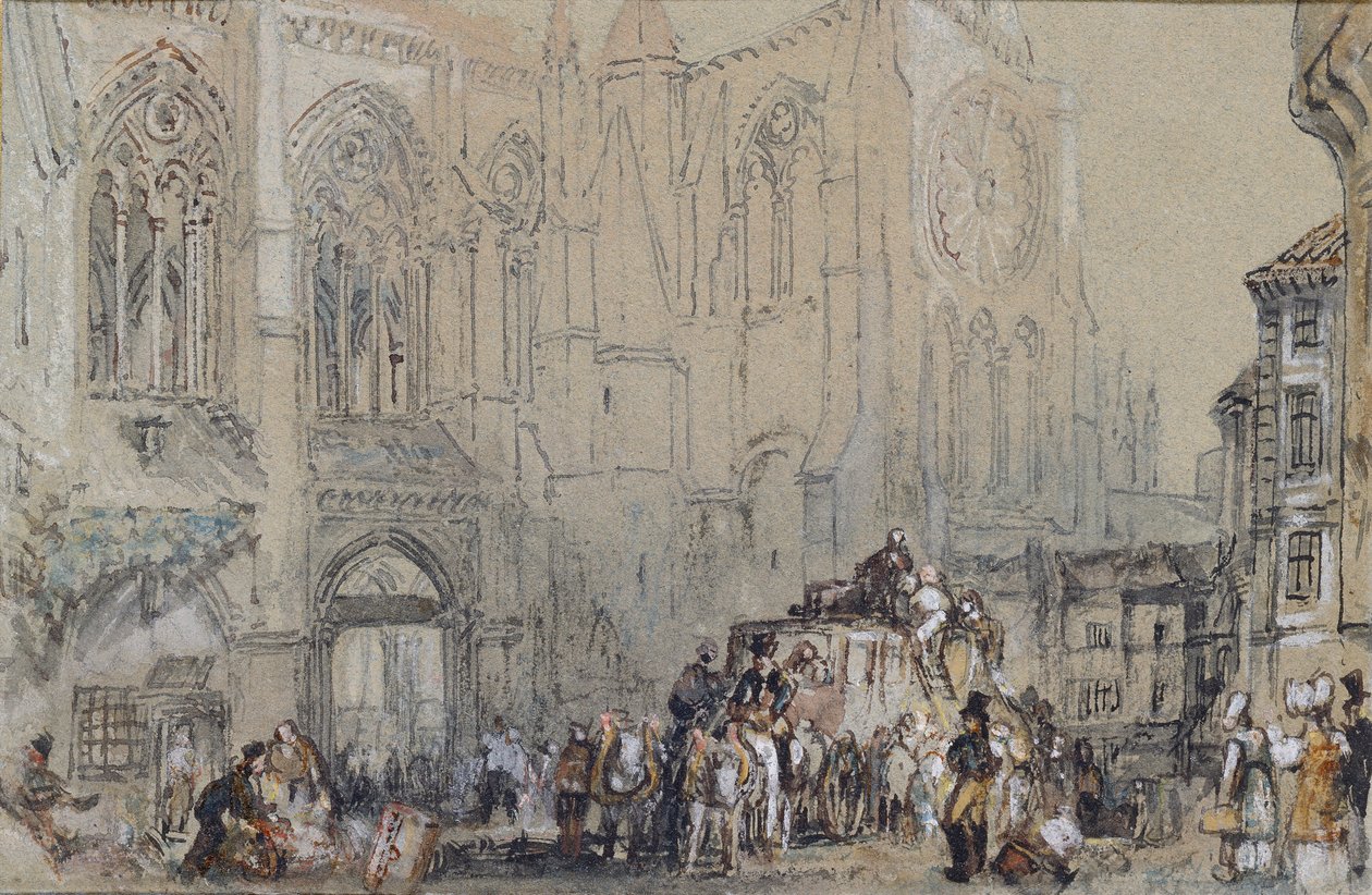 St. Juliens kirke, Tours, c1830 af Joseph Mallord William Turner
