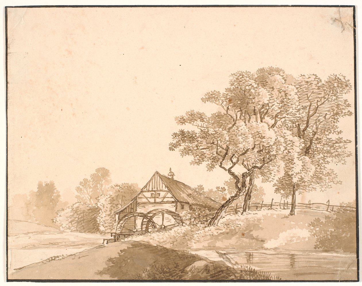 En mølle ved Lausanne af J.P. Møller