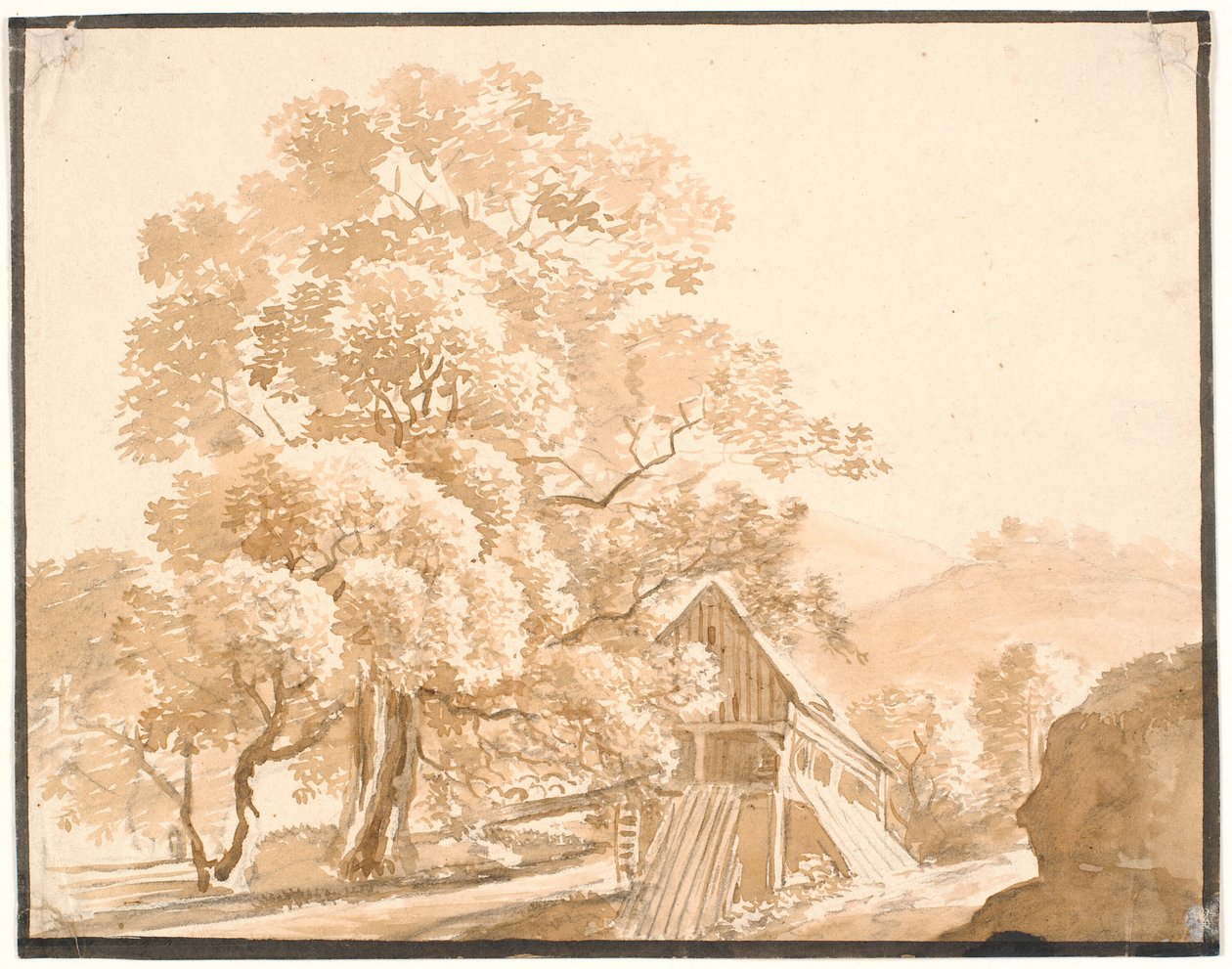 En mølle ved Lausanne af J.P. Møller
