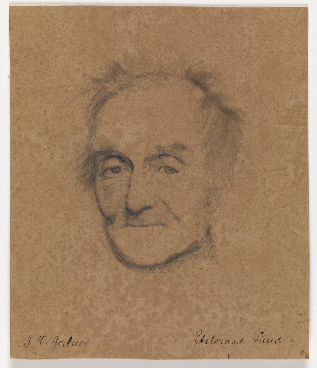 Portræt af maleren J.L. Lund af J.V. Gertner