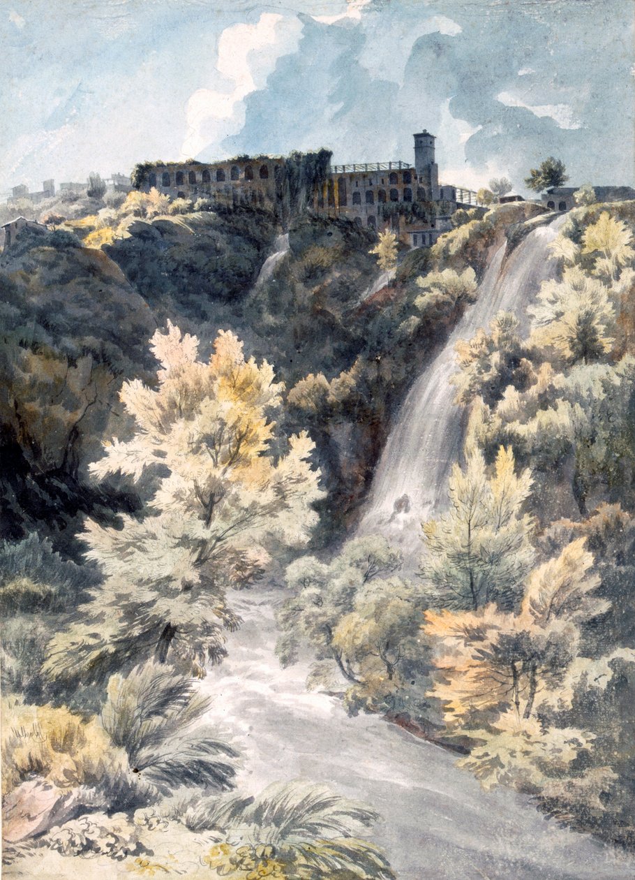 Villa of Maecenas, Tivoli, 1700-tallet. af J.W. Smith