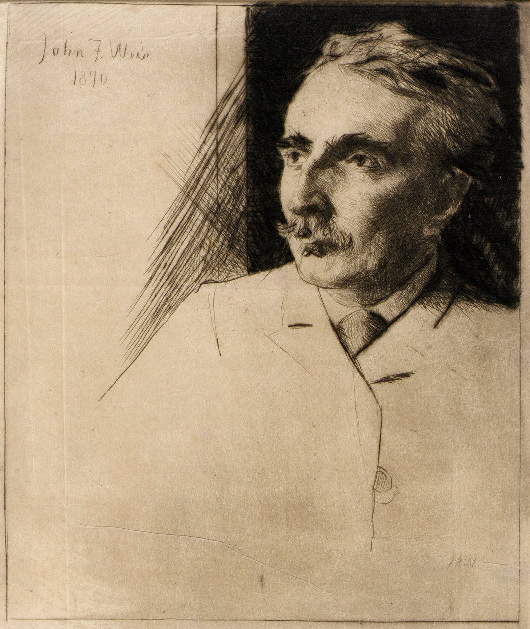 Portræt af John F. Weir af J. Alden Weir