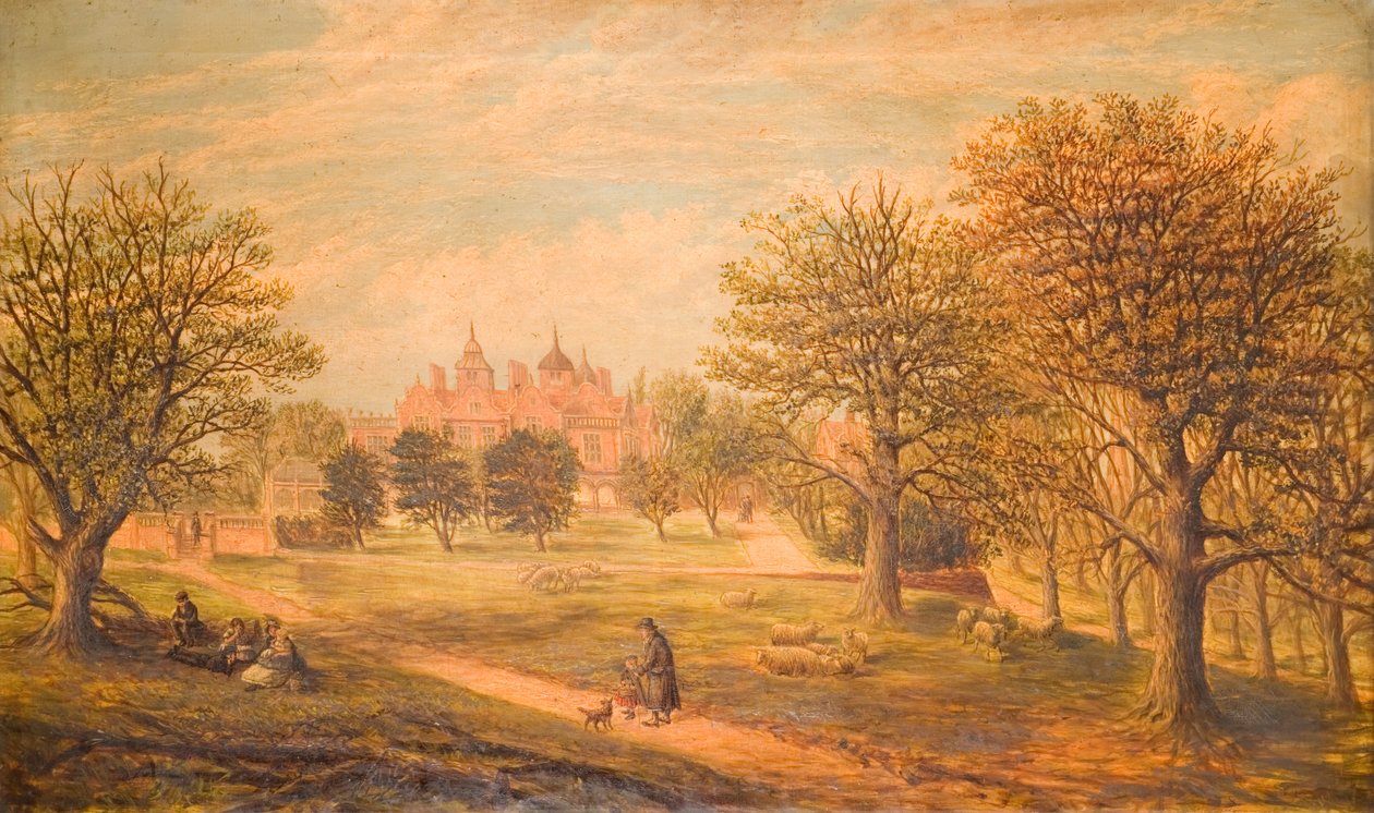 Aston Hall fra Vesten, 1800-1900. af J. Beardmore