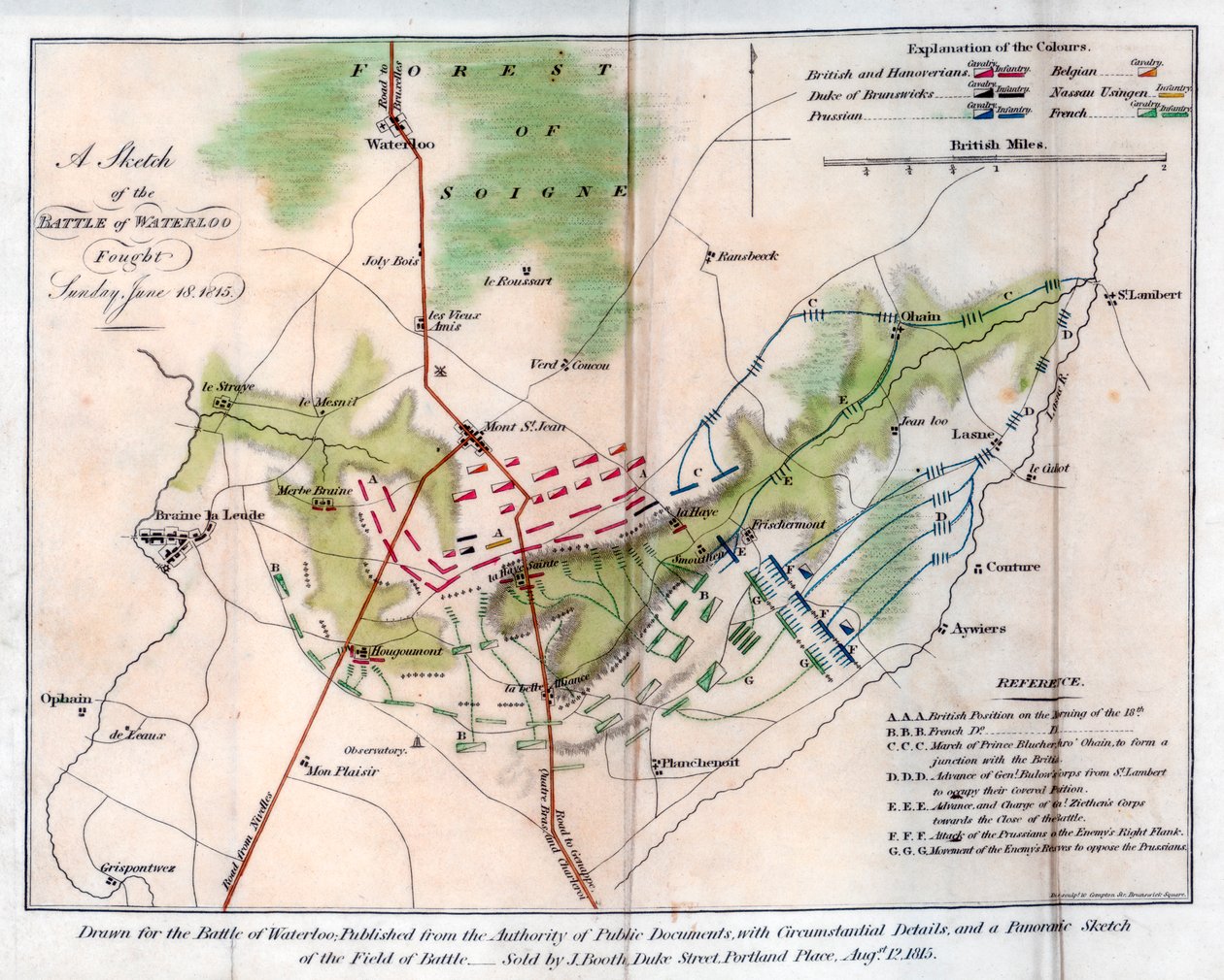 Slaget ved Waterloo, 1815 1816. af J Booth