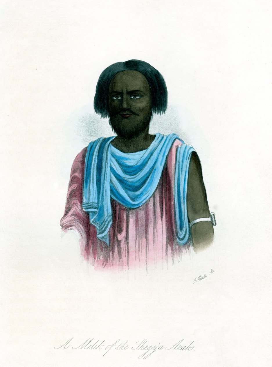 En Melik af Shegyia-araberne, c1840. af J. Bull