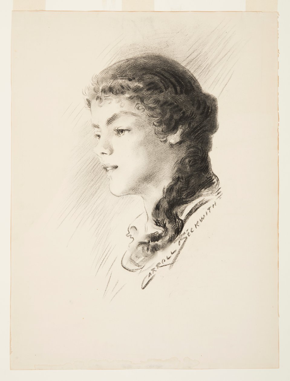 Portræt, muligvis Elizabeth Vail af J. Carroll Beckwith