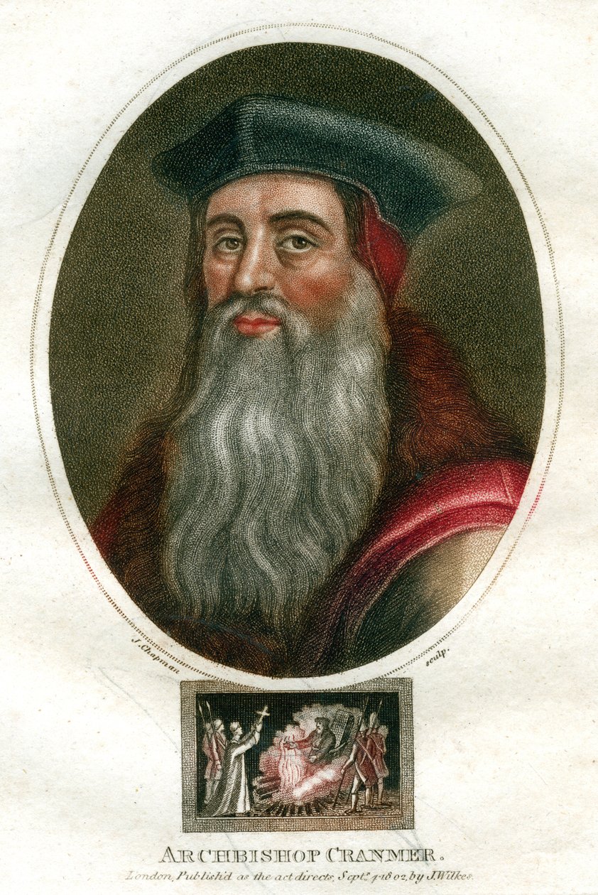 Ærkebiskop Cranmer, 1816. af J. Chapman