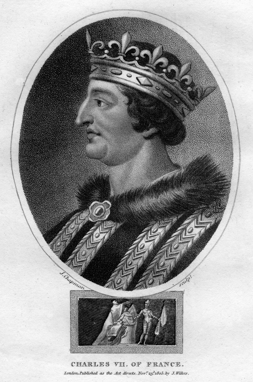 Charles VII, konge af Frankrig, 1805. af J. Chapman