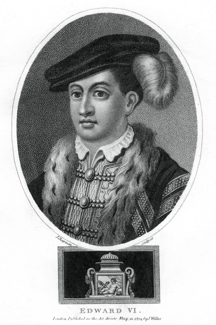 Edward VI, konge af England, 1804. af J. Chapman