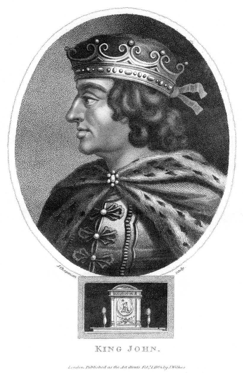 Kong Johannes 1167-1216, 1804. af J. Chapman