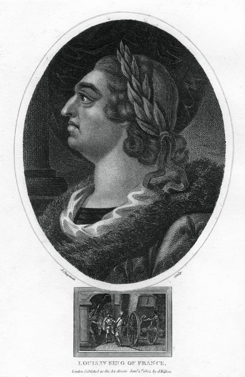 Ludvig XV, konge af Frankrig, 1805. af J. Chapman