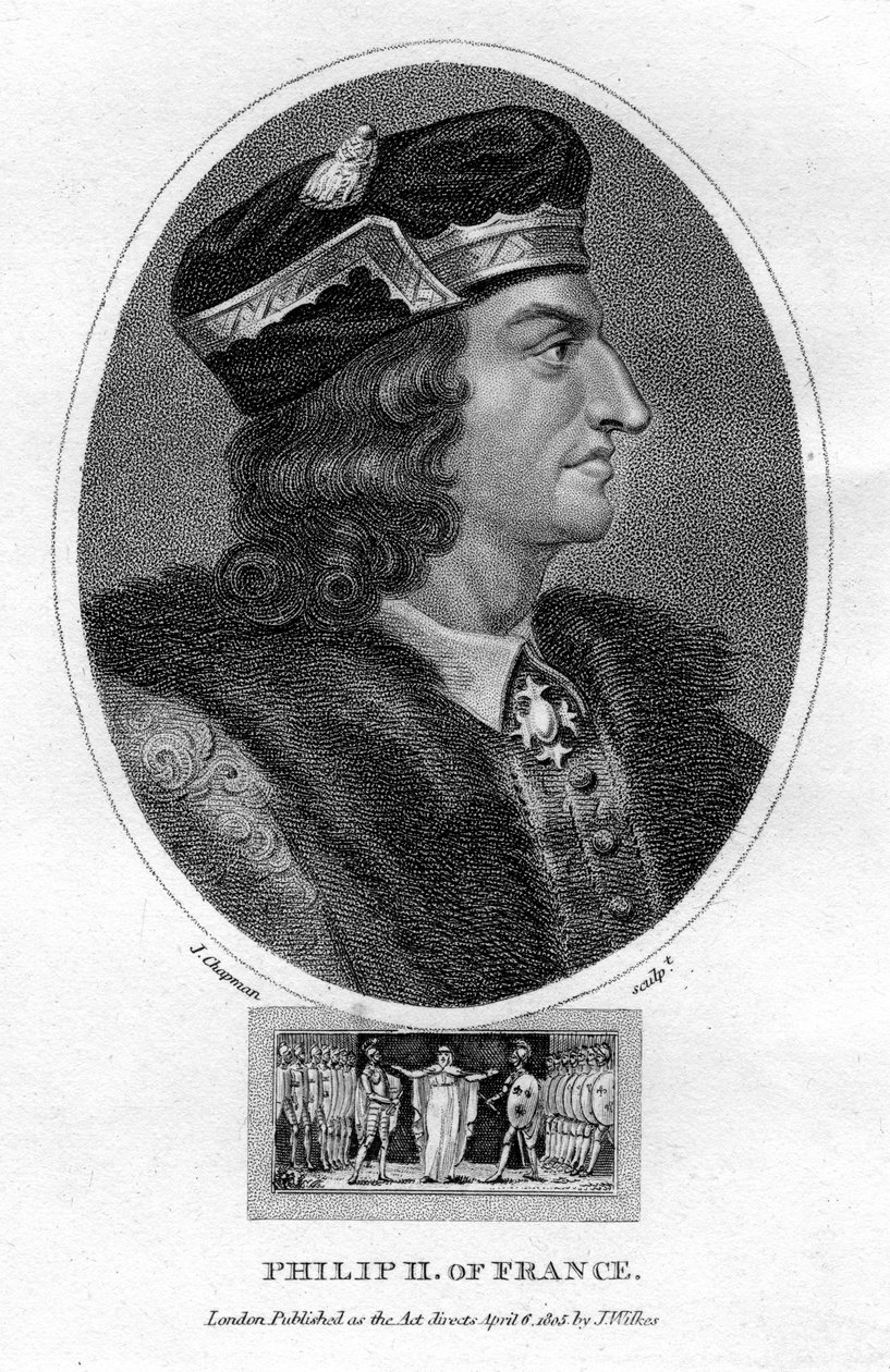 Filip II, konge af Frankrig, 1805. af J. Chapman