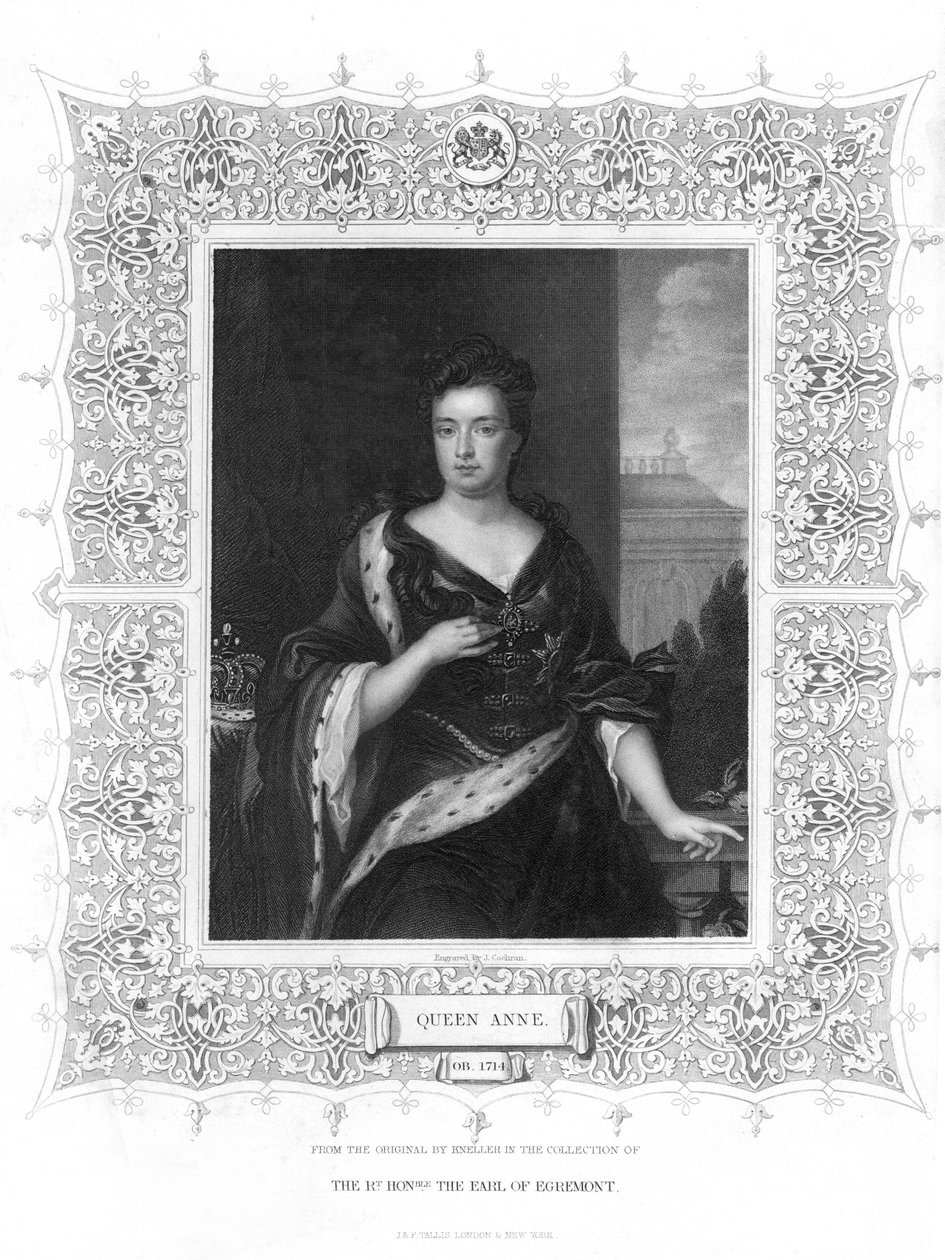 Anne, dronning af Storbritannien, 1800-tallet. af J. Cochran