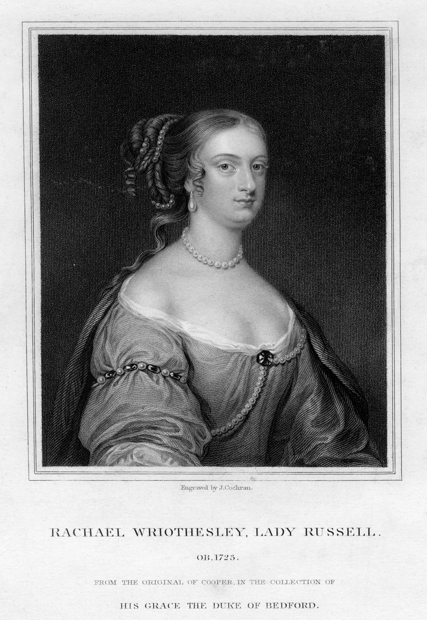 Rachael Wriothesley, Lady Russell, 1800-tallet. af J. Cochran