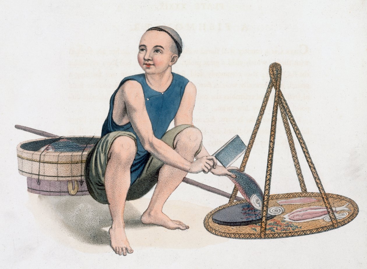 En fiskehandler, 1800 af J Dadley