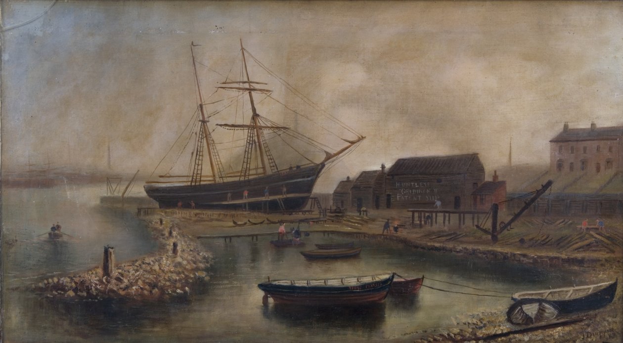 Huntleys reparationsværksted, ca. 1888 af J. Duggan
