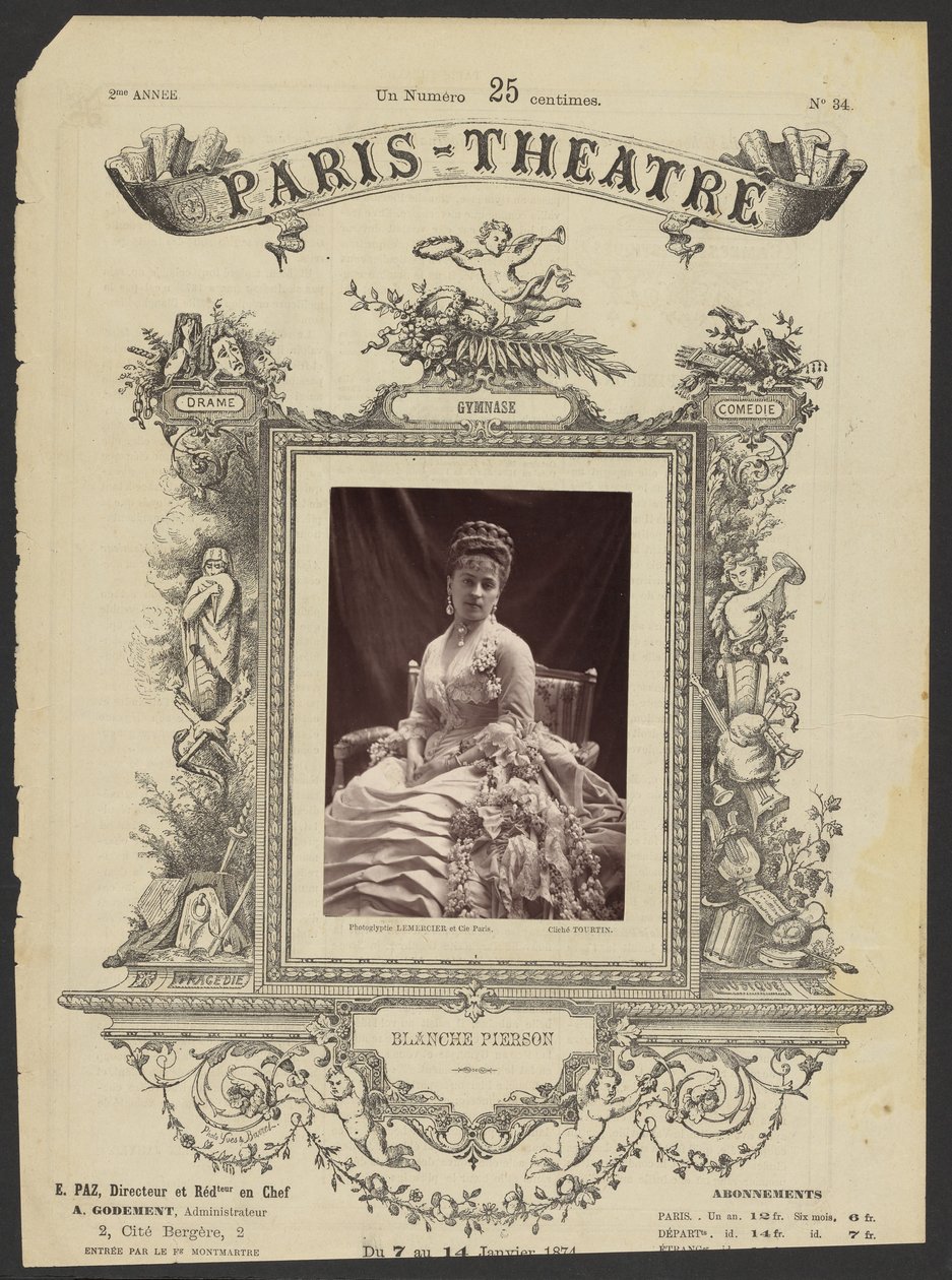 Paris Teater: Blanche Pierson af J. Émile Tourtin