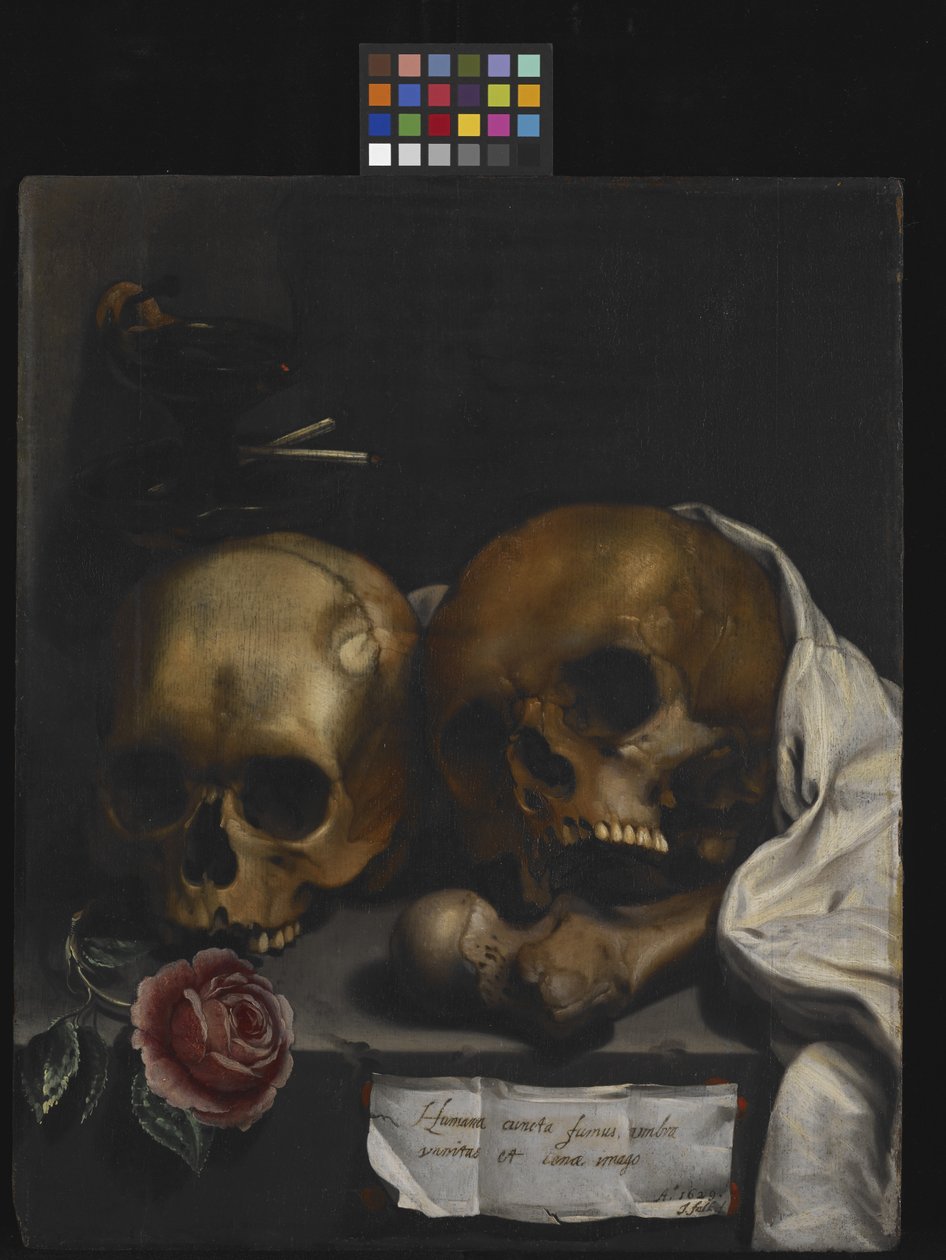 Vanitas-stilleben af J Falk