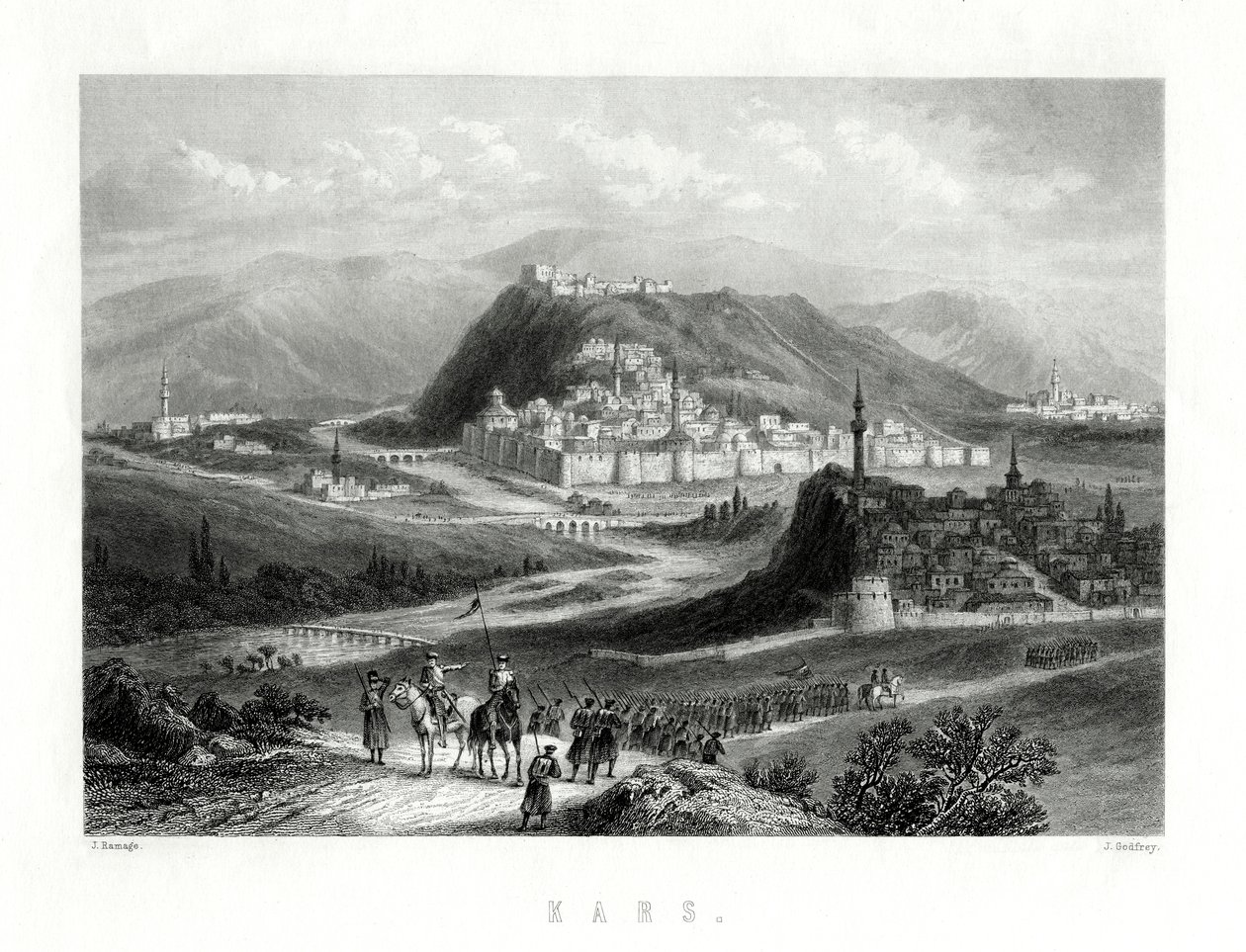 Kars, Tyrkiet, 1800-tallet af J. Godfrey