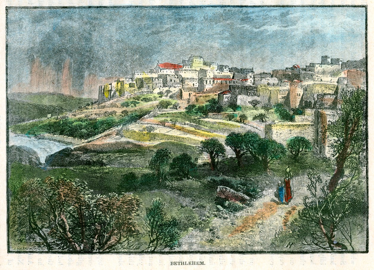 Betlehem, Palæstina, c1885. af J Harmsworth