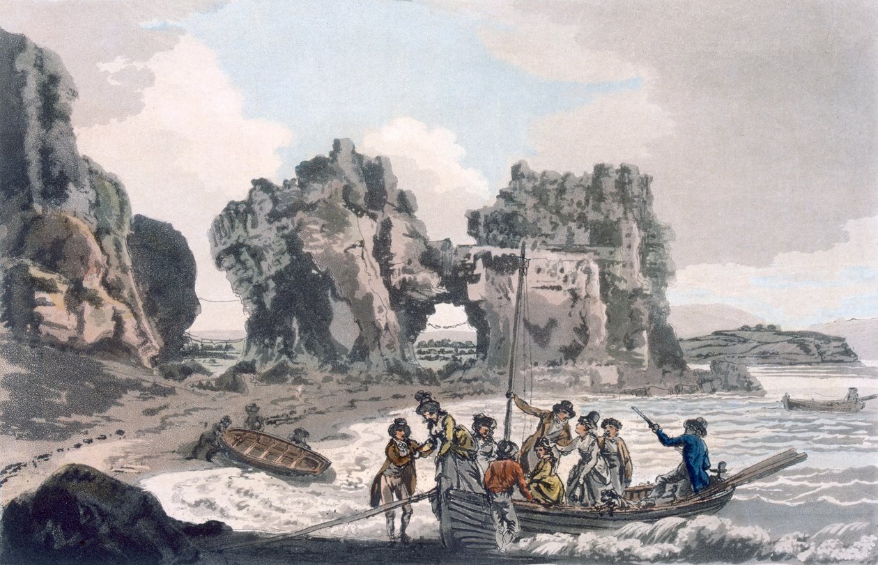 Udsigt over Castle Rock, pub. 1793. af J. Hassell