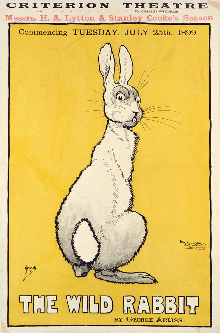 The Wild Rabbit plakat, 1899 af J. Hissin