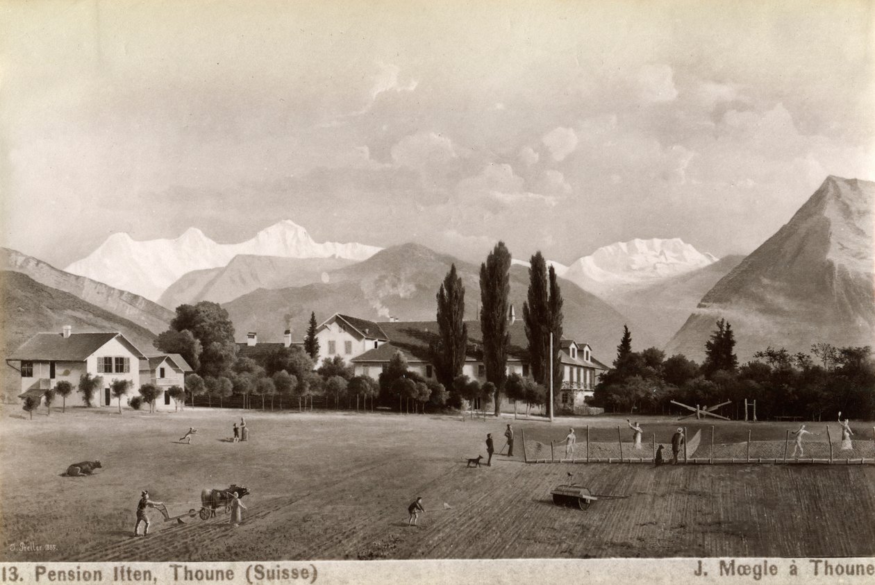Pension Liten, Thun, Schweiz, 1885. af J Moegle