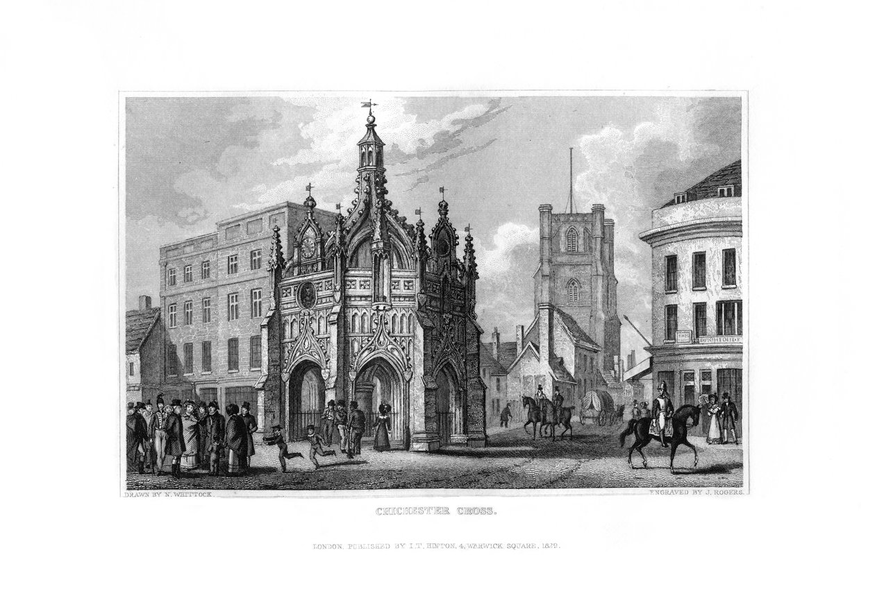 Chichester Cross, Chichester, West Sussex, 1829. af J. Rogers