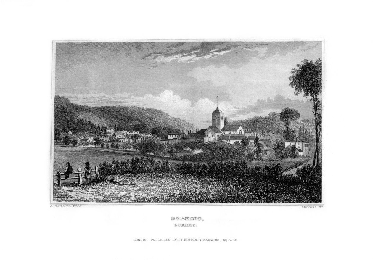 Dorking, Surrey, 1829. af J. Rogers