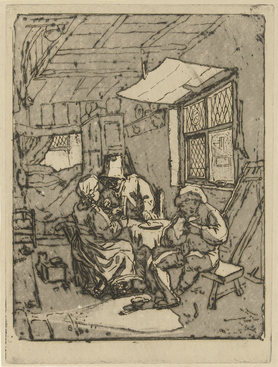 Farmhouse interiør (anden version) af Jabes Heenck