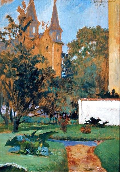 Karmelitkirkens have, Krakow af Jacek Malczewski