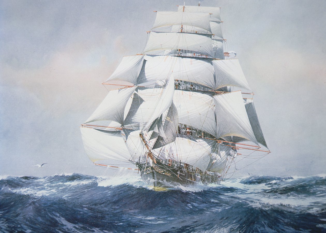 Det amerikanske clipper-skib "Lightning af Jack (after) Spurling